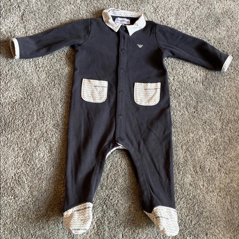 Authentic Emporio Armani baby footie sleeper!